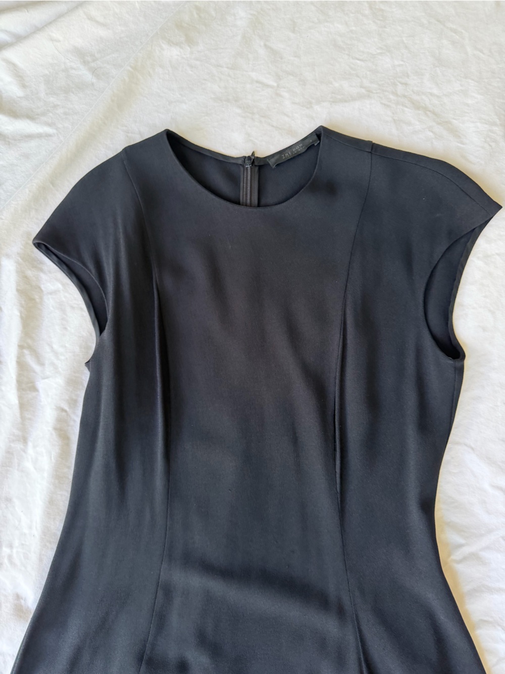 The Row Black Cap-Sleeve Maxi Dress